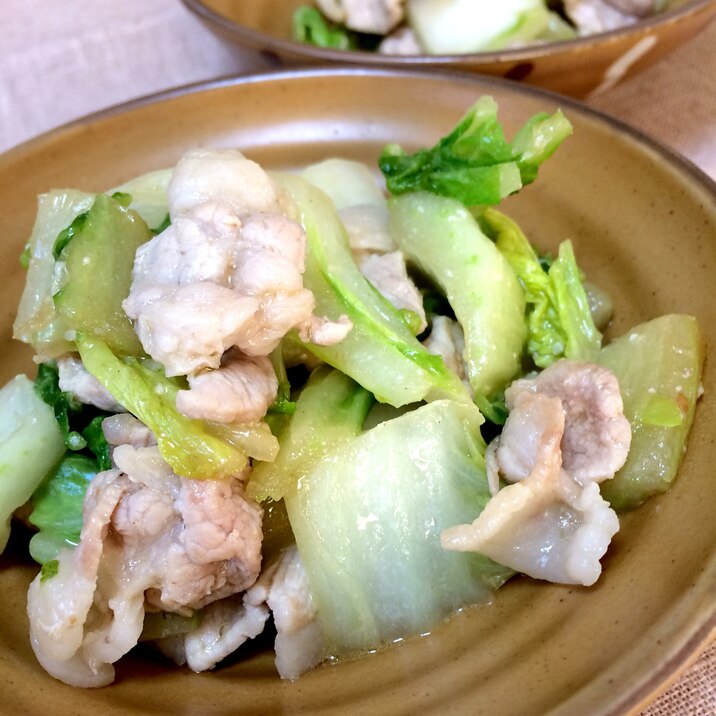 白菜と豚薄切り肉の塩麹炒め